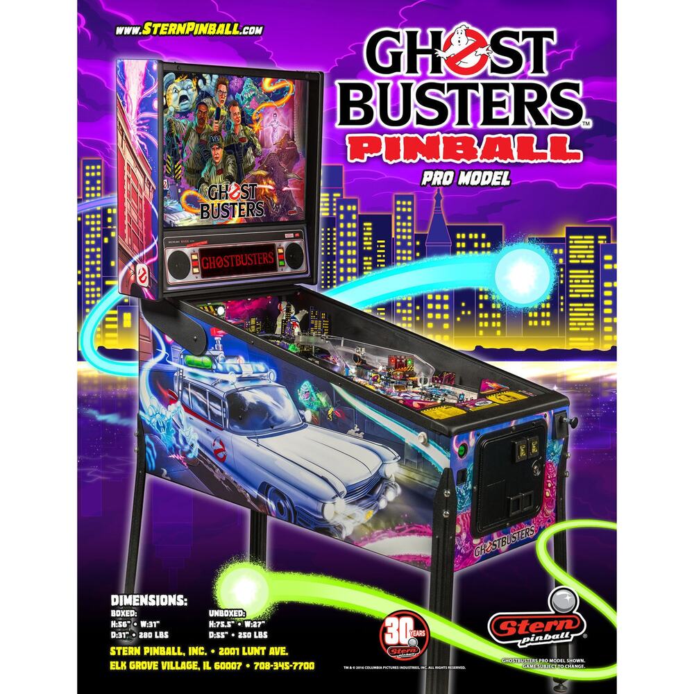 Ghostbusters Pro Pinball FLYER Original Spooky Ghosts Halloween Art 8.5" x 11"